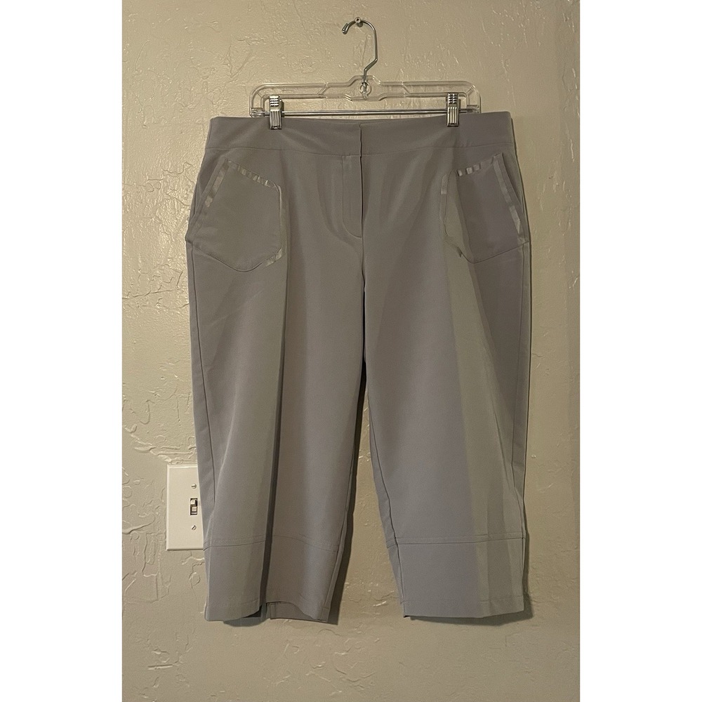 Ladies IZOD XFG Cool FX Golf Pants size 14 Light Gray